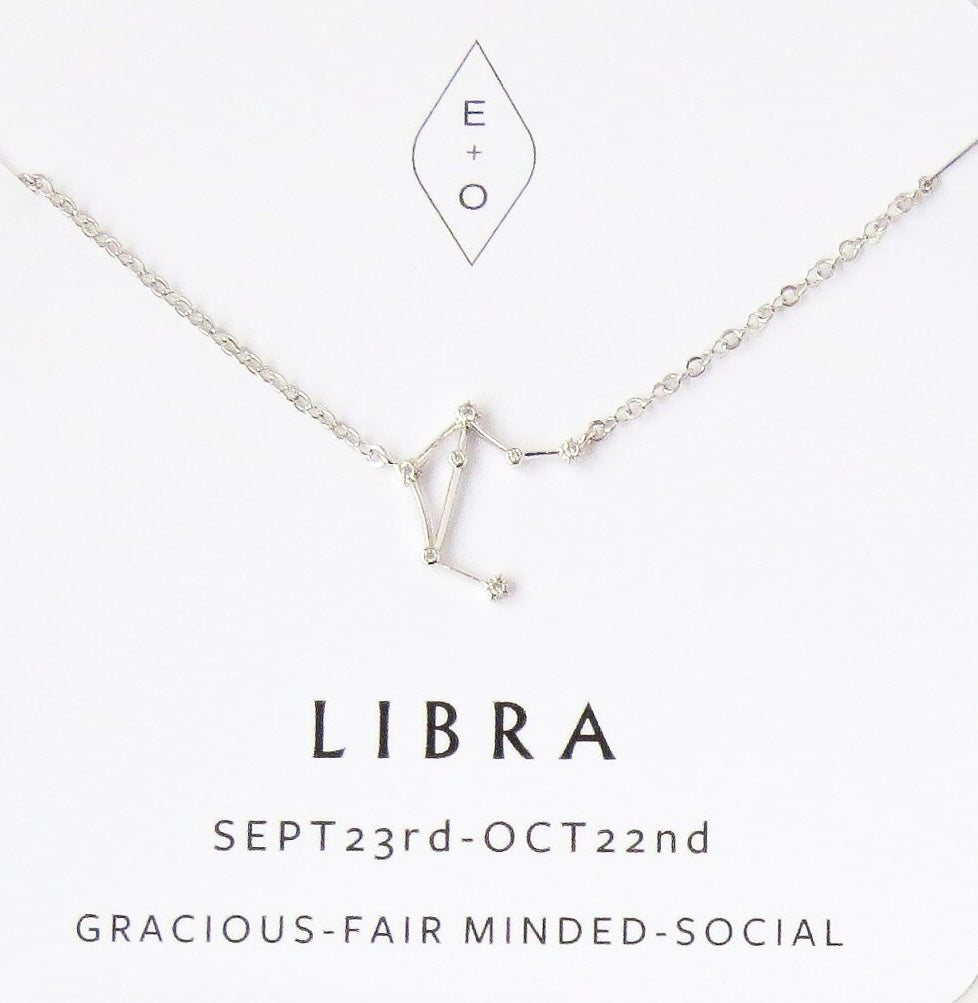 Zodiac constellation 2025 necklace silver
