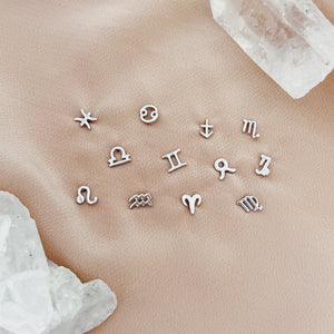 Zodiac Earrings- Silver