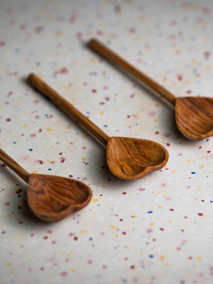 Hand-Carved Heart Tea Spoon