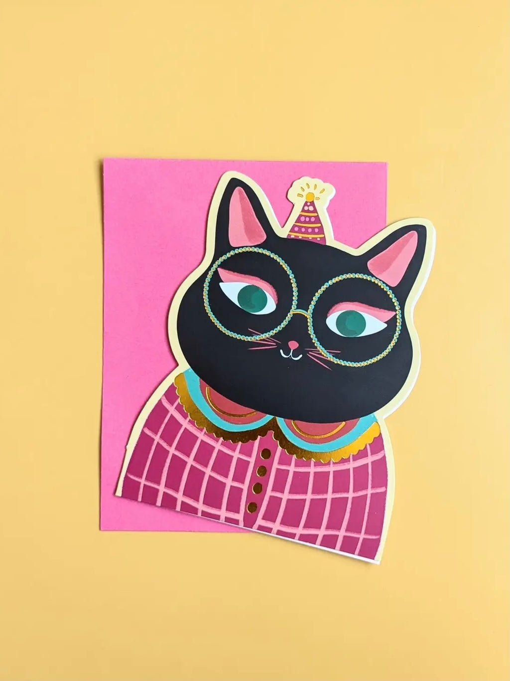 Die Cut Cat Birthday Card