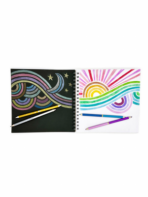Double Metallic Coloured Pencil Set