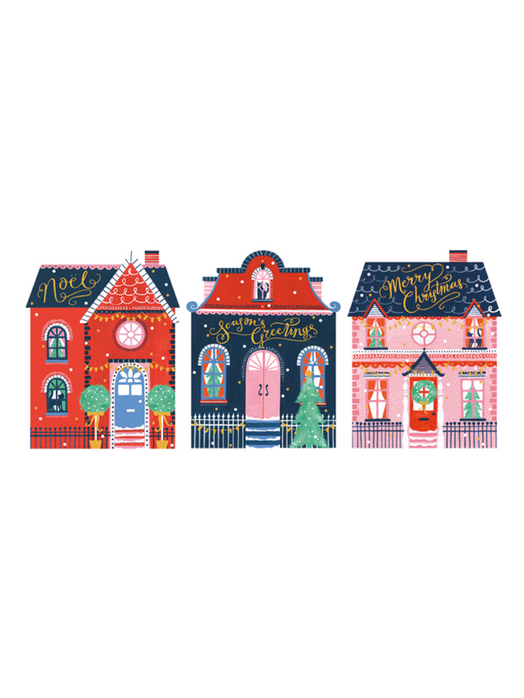 Christmas Card Set- Houses