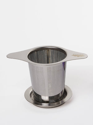Tea Infuser with Dual-Use Coaster Lid - Tea Steeper Strainer