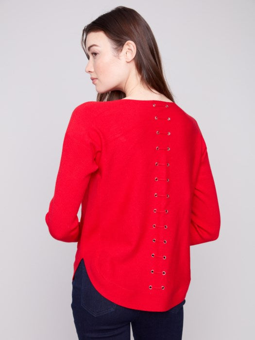 Mia Sweater- Crimson
