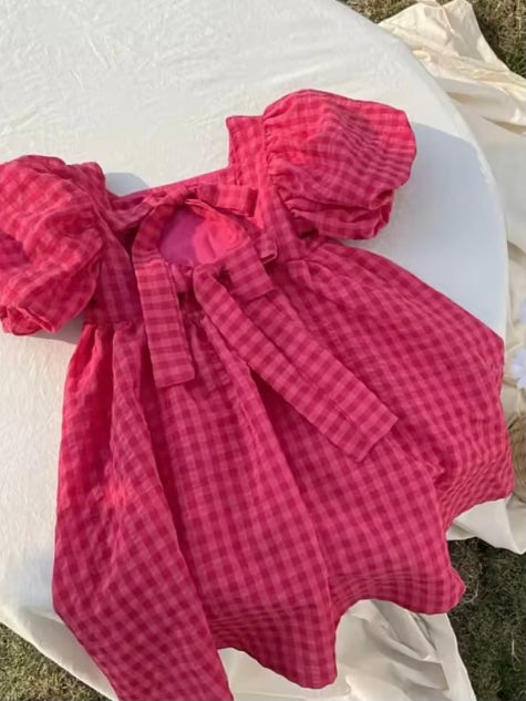 Pink Check Dress