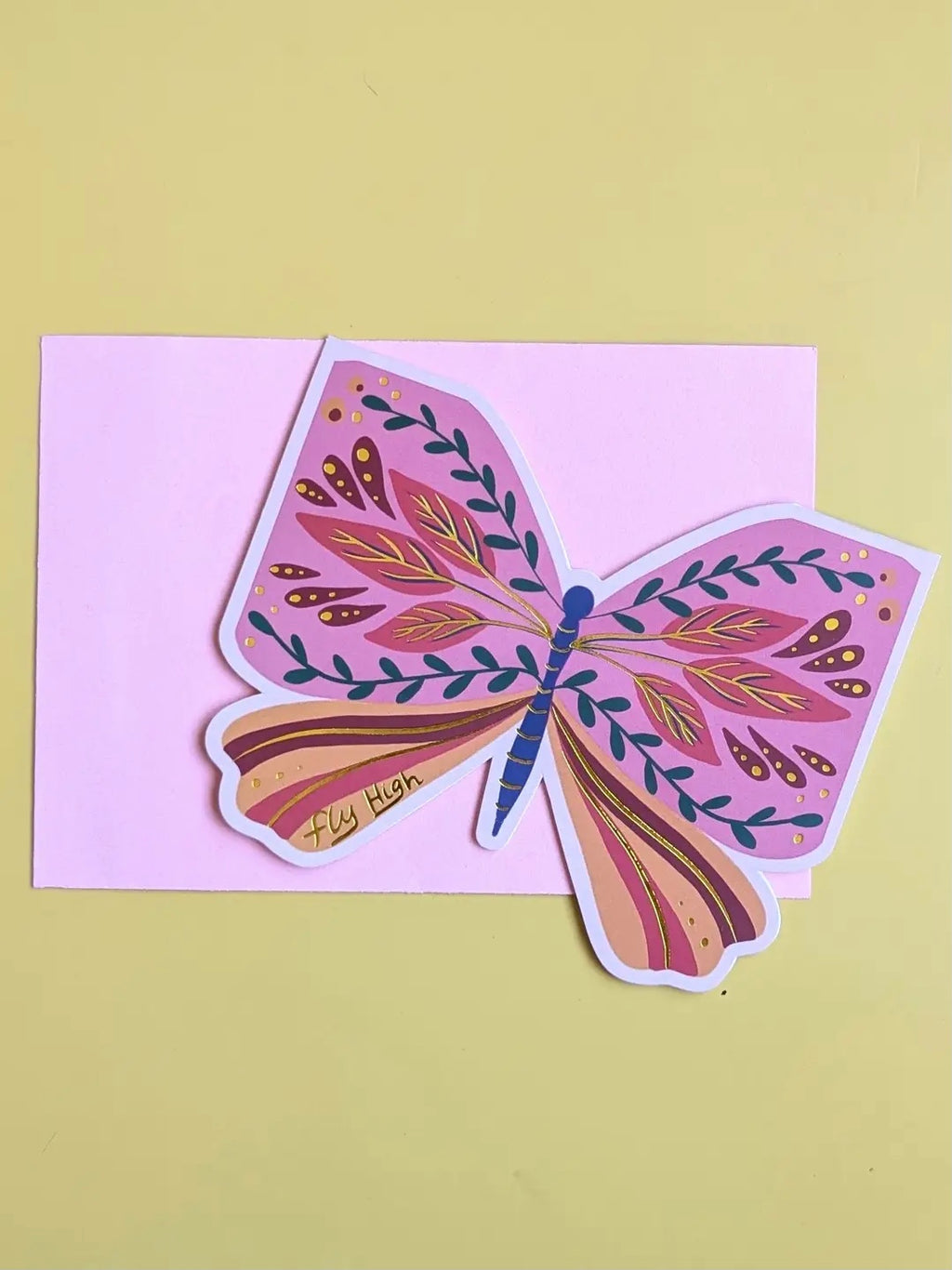 Die Cut Fly High Butterfly Card