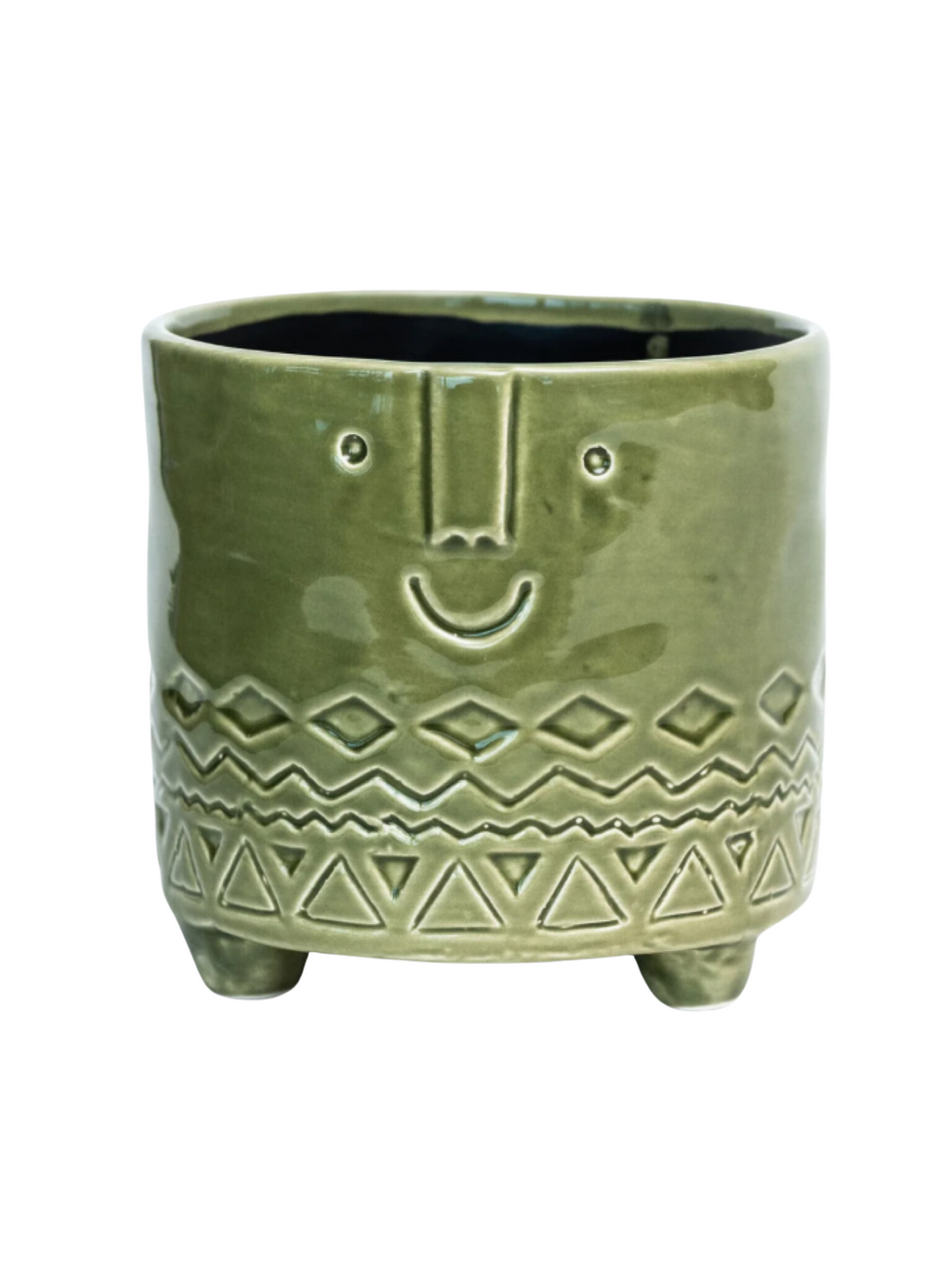 Green Face Planter