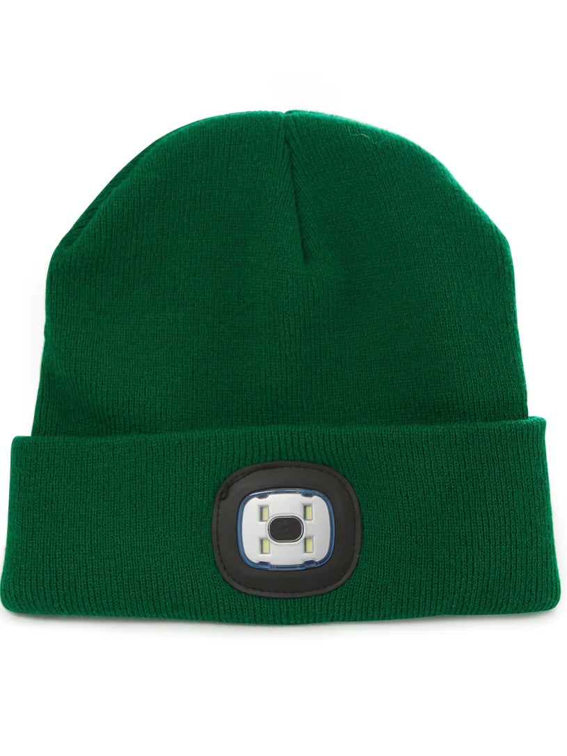 Green Light Up Beanie