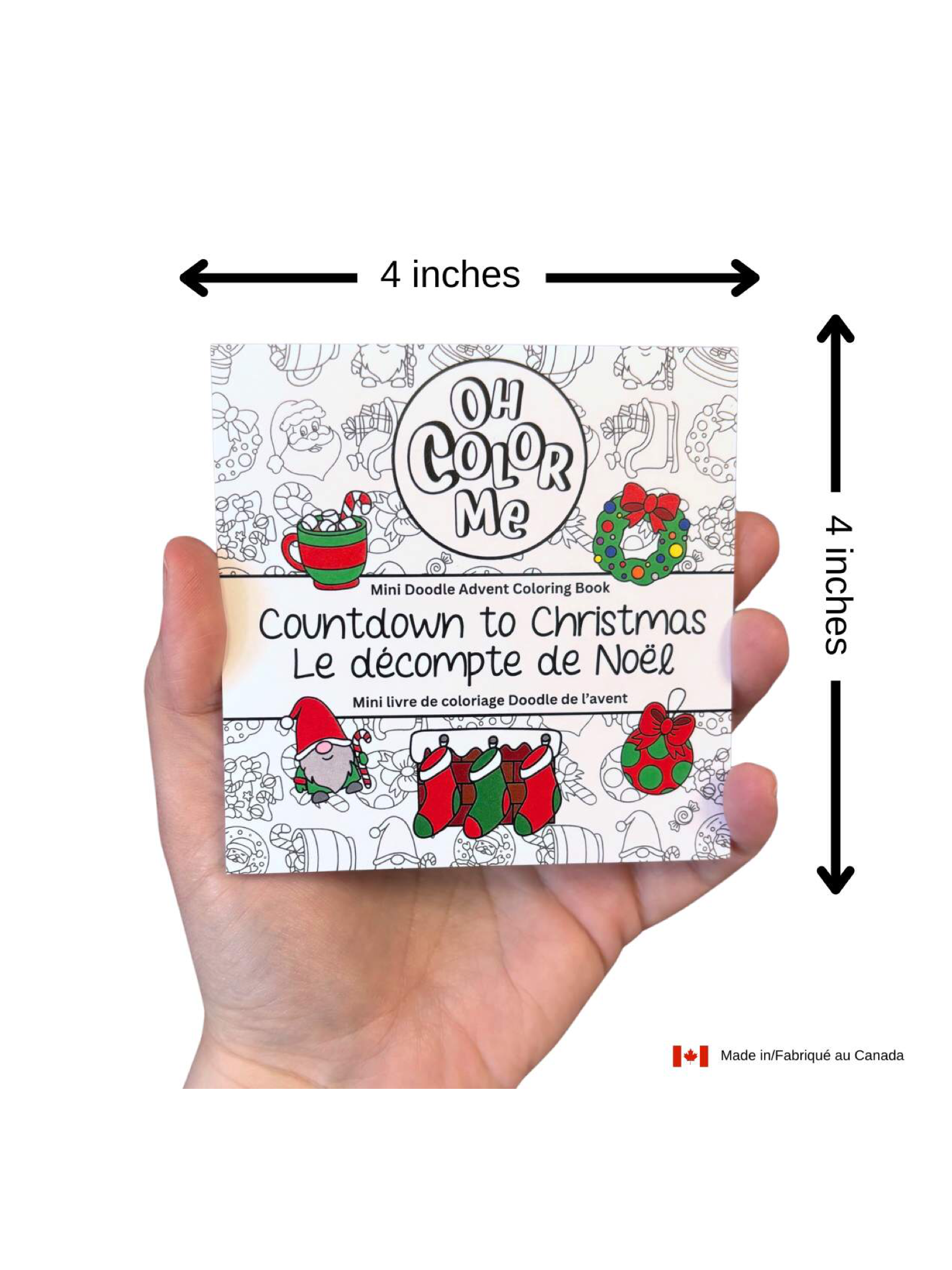 Advent Mini Coloring Book Countdown To Christmas, 4"x4"