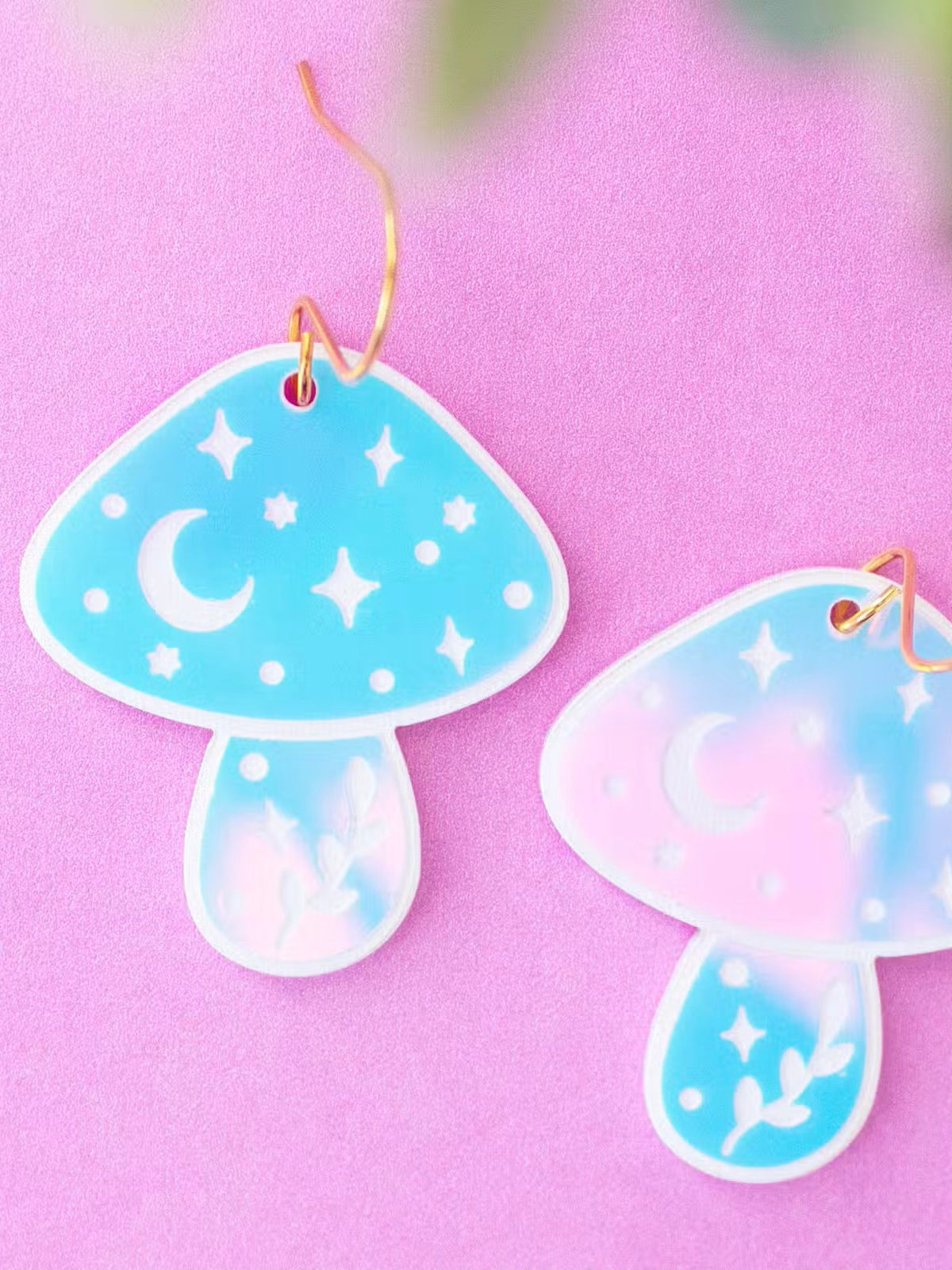 Acrylic Mushroom Earrings