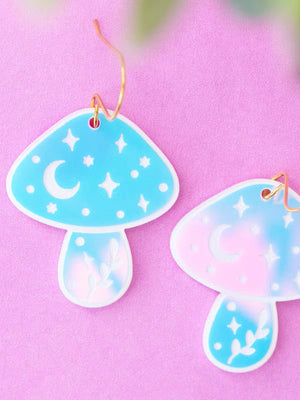 Acrylic Mushroom Earrings