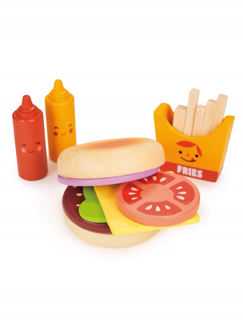 Wooden Burger Set