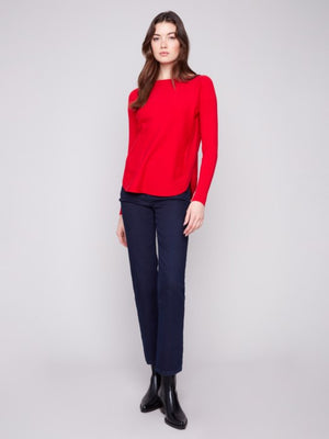 Mia Sweater- Crimson