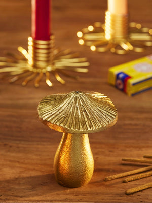 Brass Mushroom Incense Holder