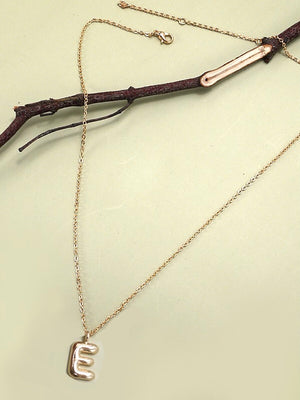 Bubble Letter Initial Necklace