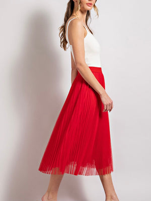 Kendra Skirt- Red