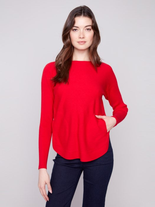 Mia Sweater- Crimson