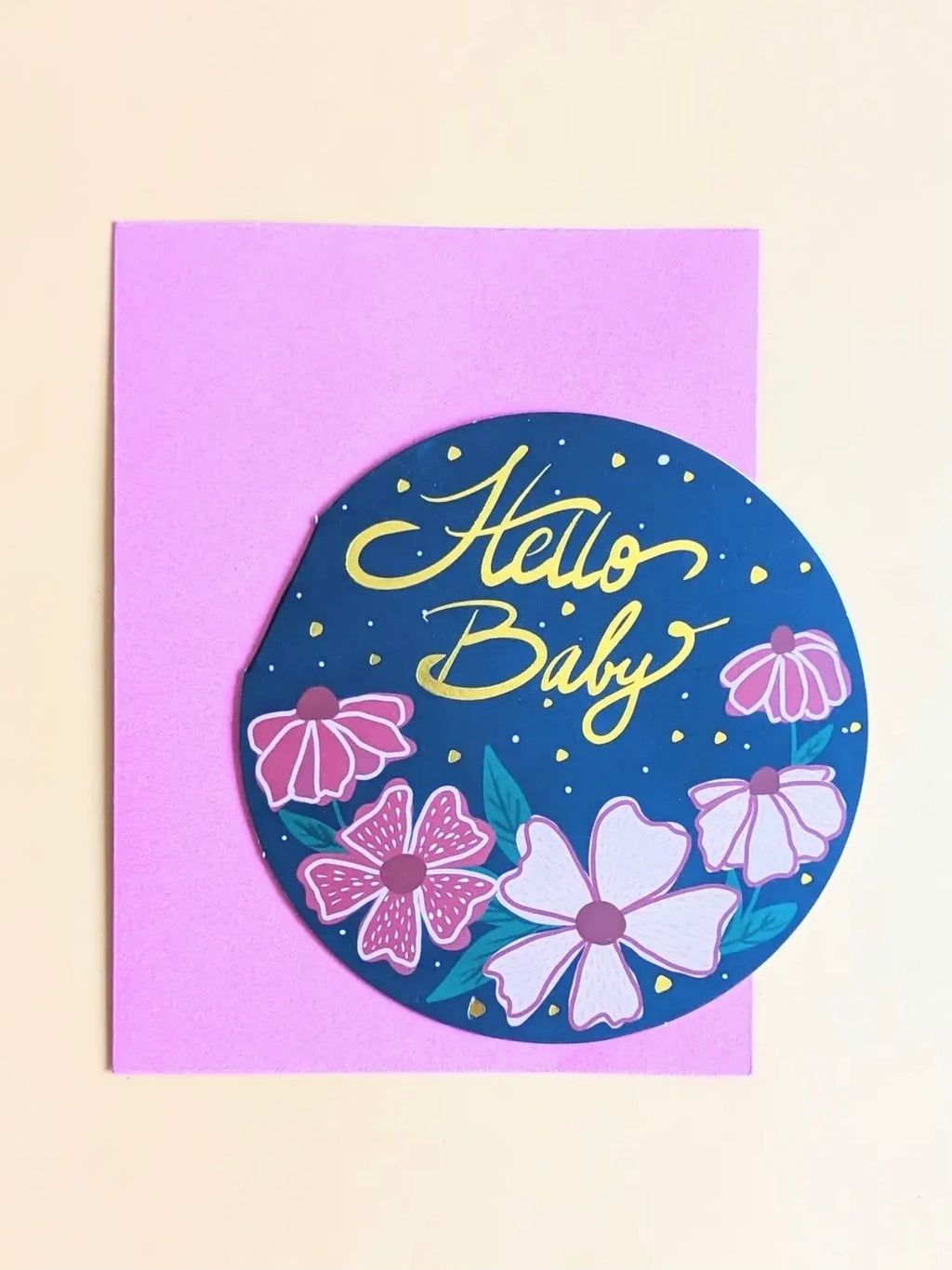 Die Cut Hello Baby Card