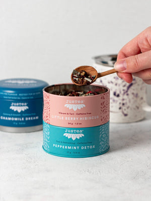 Herbal Tea Trio Tin & Spoon - Organic, Fair-Trade Tea Gift
