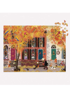 Autumn In The Neighborhood 1000 Piece Puzzle