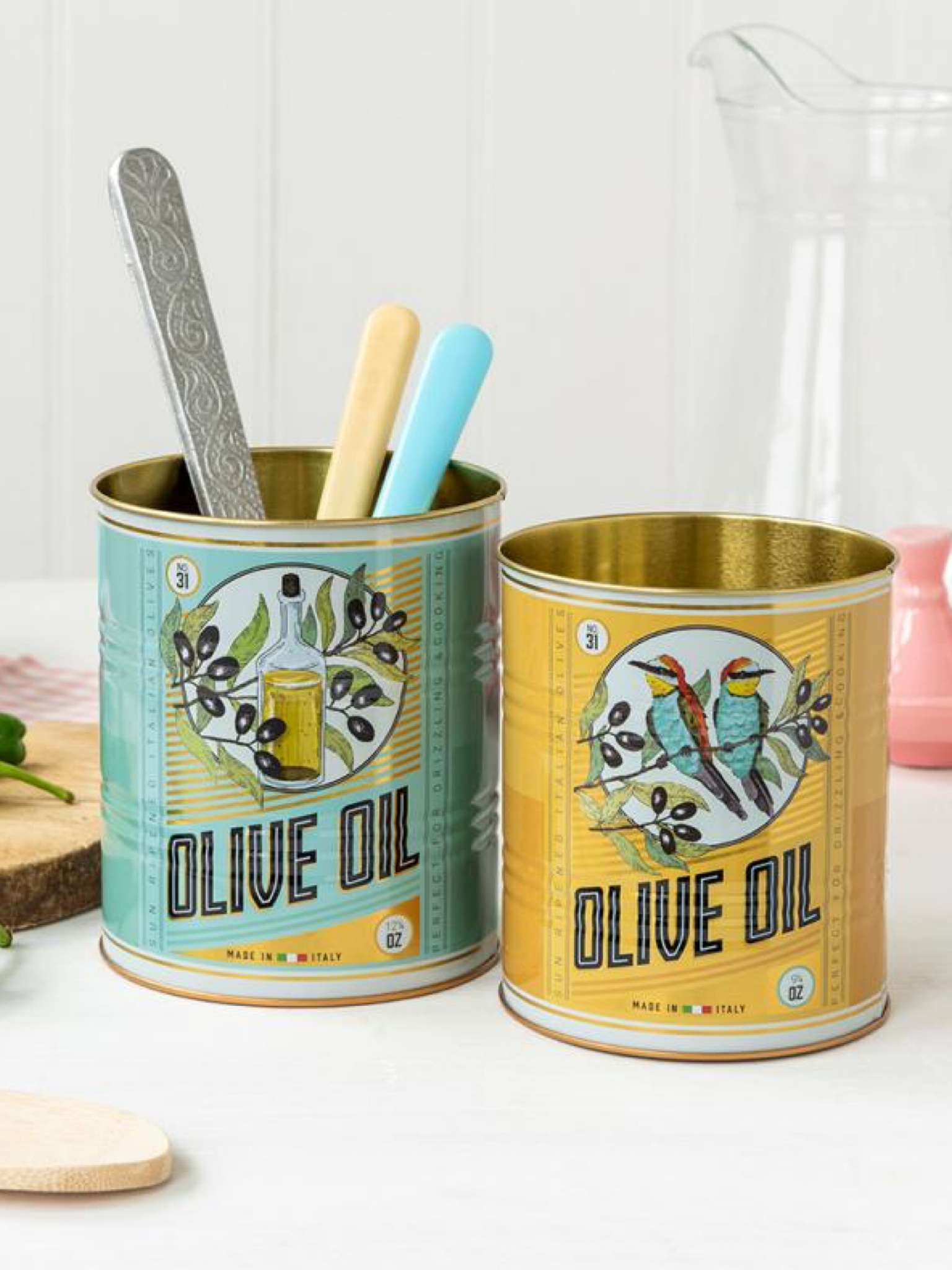 Olive Oil Storage Tins Set