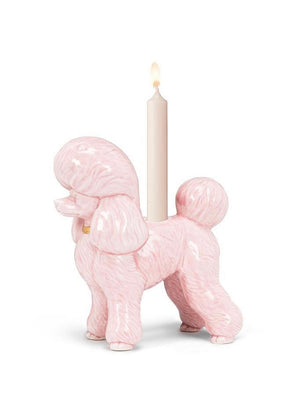 Pink Poodle Taper Holder