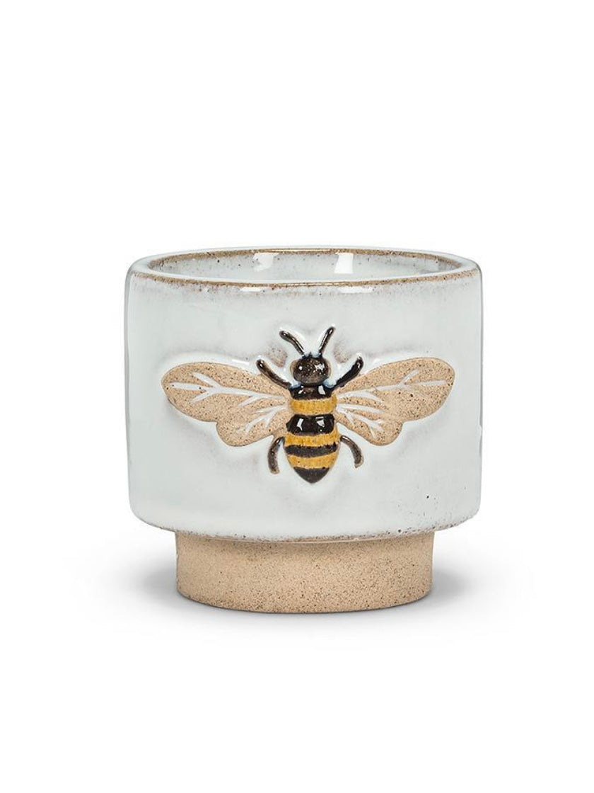 Small Embossed Bee Planter