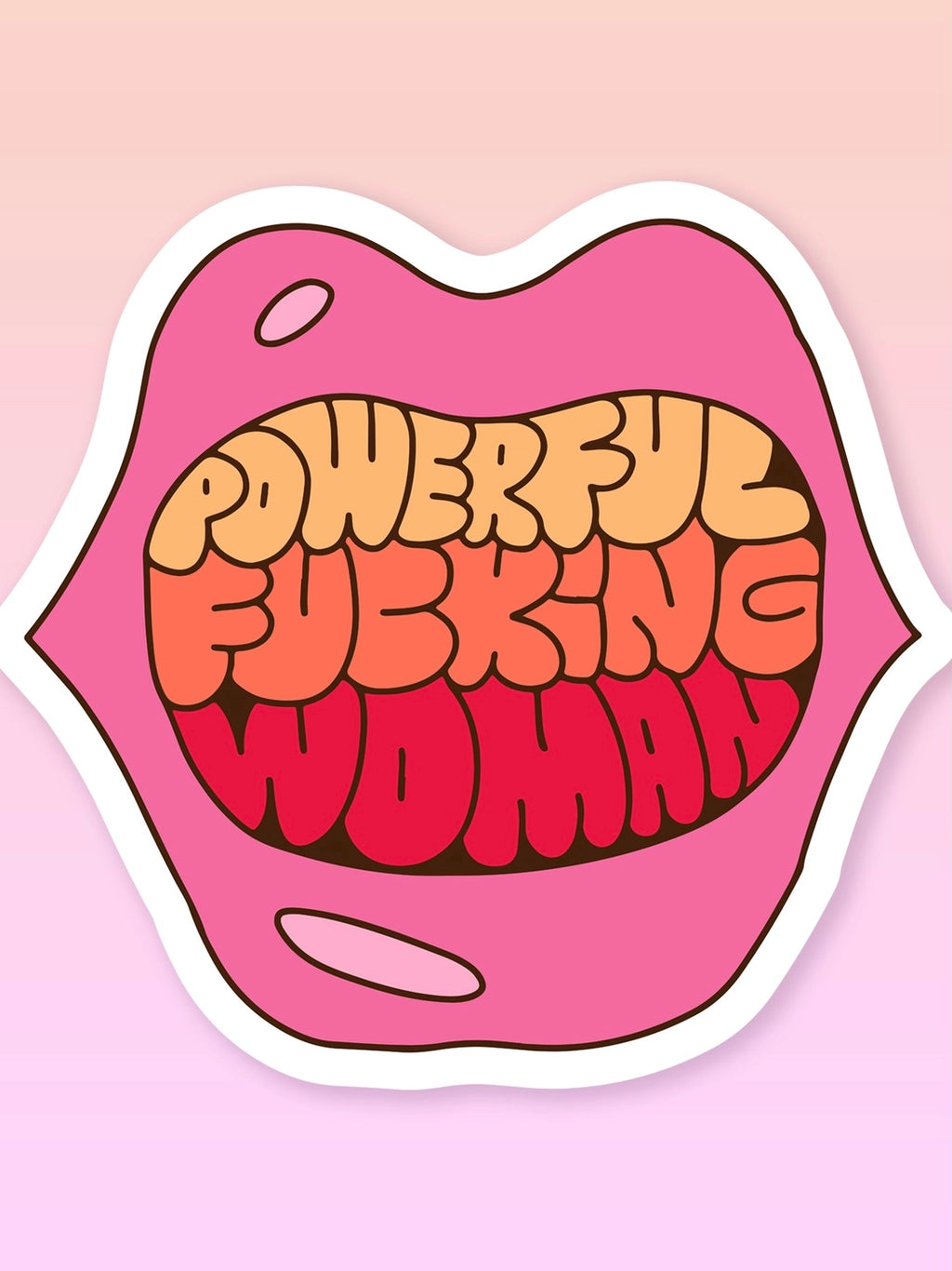 Powerful Fucking Woman Sticker