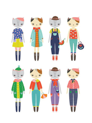Cat Fashion Magnetic Dress-Up