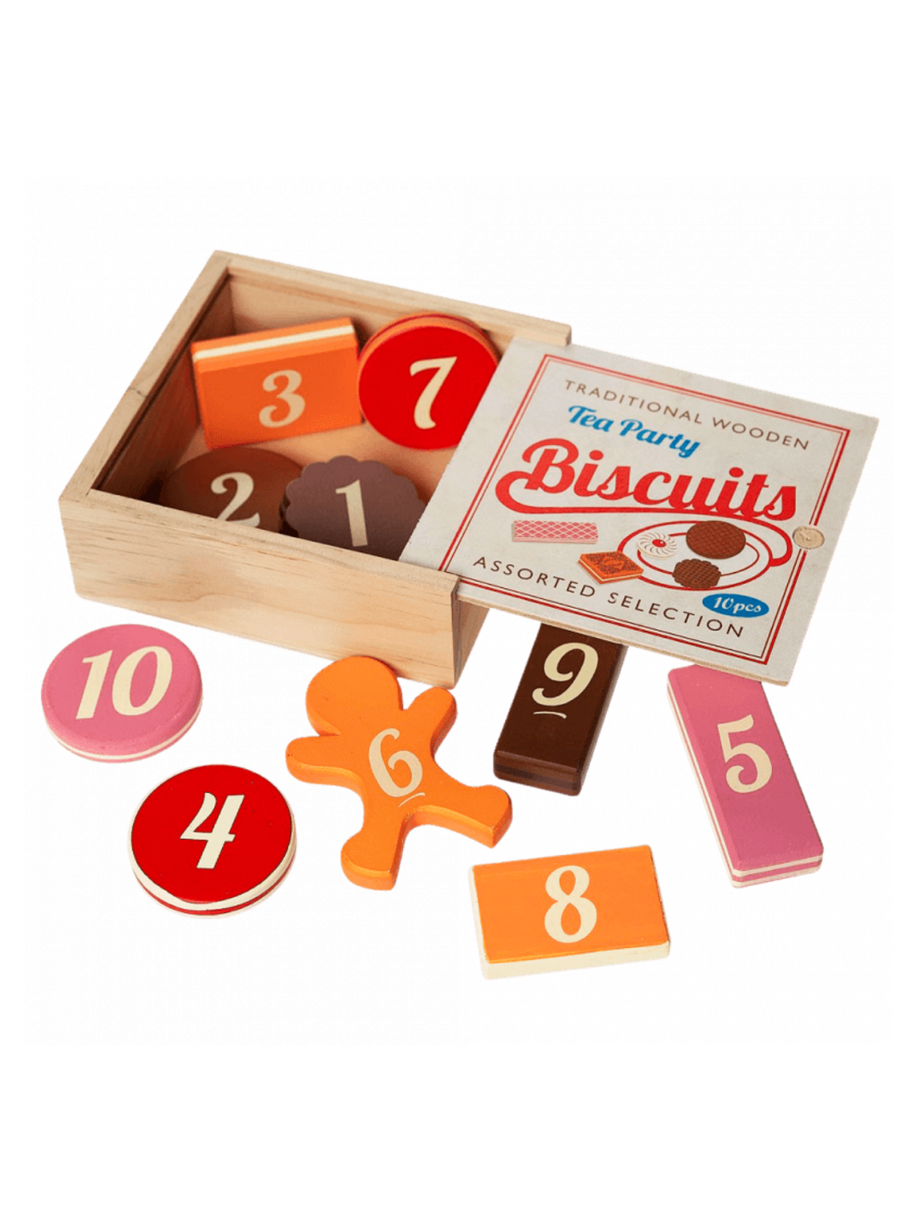 Wooden Tea Party Biscuits