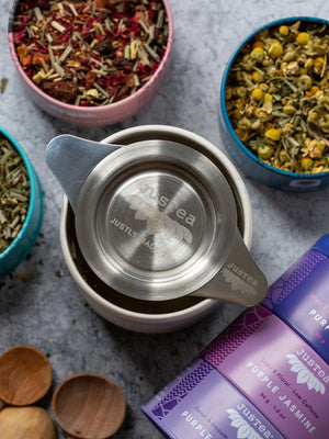 Tea Infuser with Dual-Use Coaster Lid - Tea Steeper Strainer