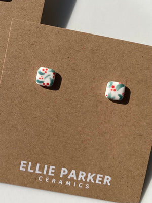 Ceramic Holly Studs