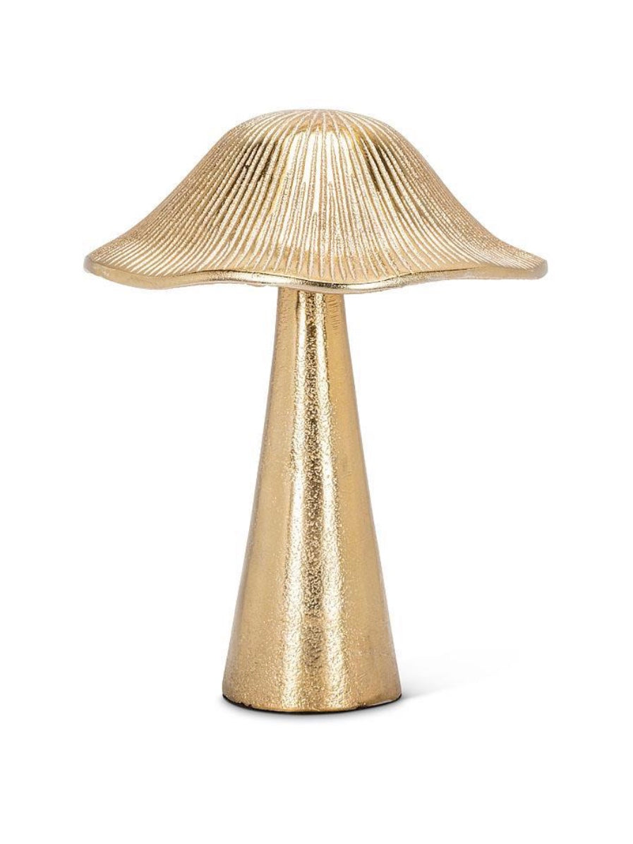 Gold Mushroom Sculpture