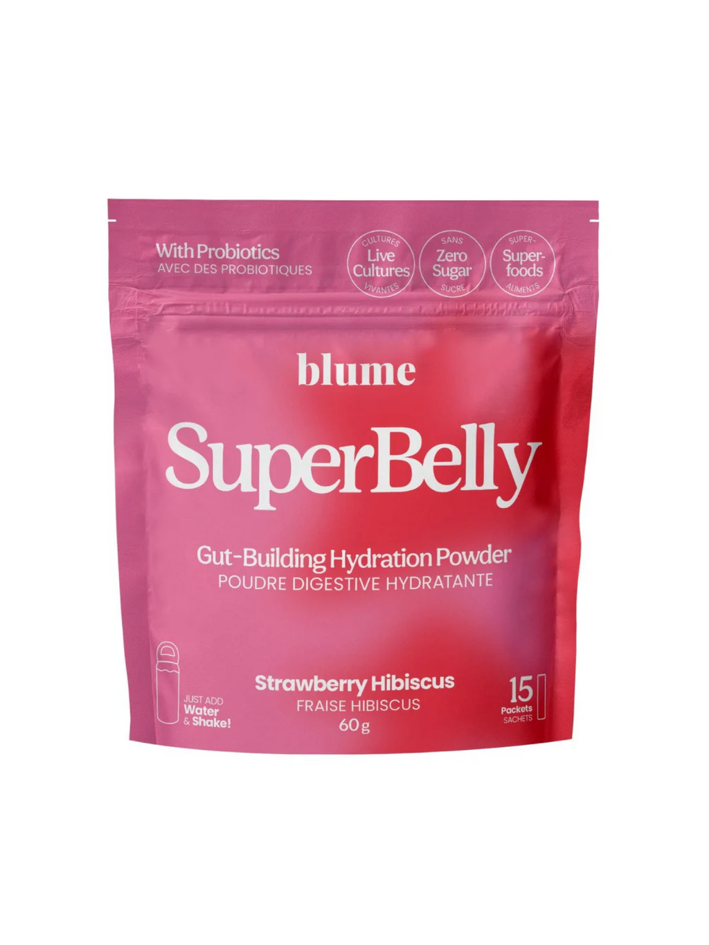 SuperBelly Strawberry Hibiscus Hydration Powder
