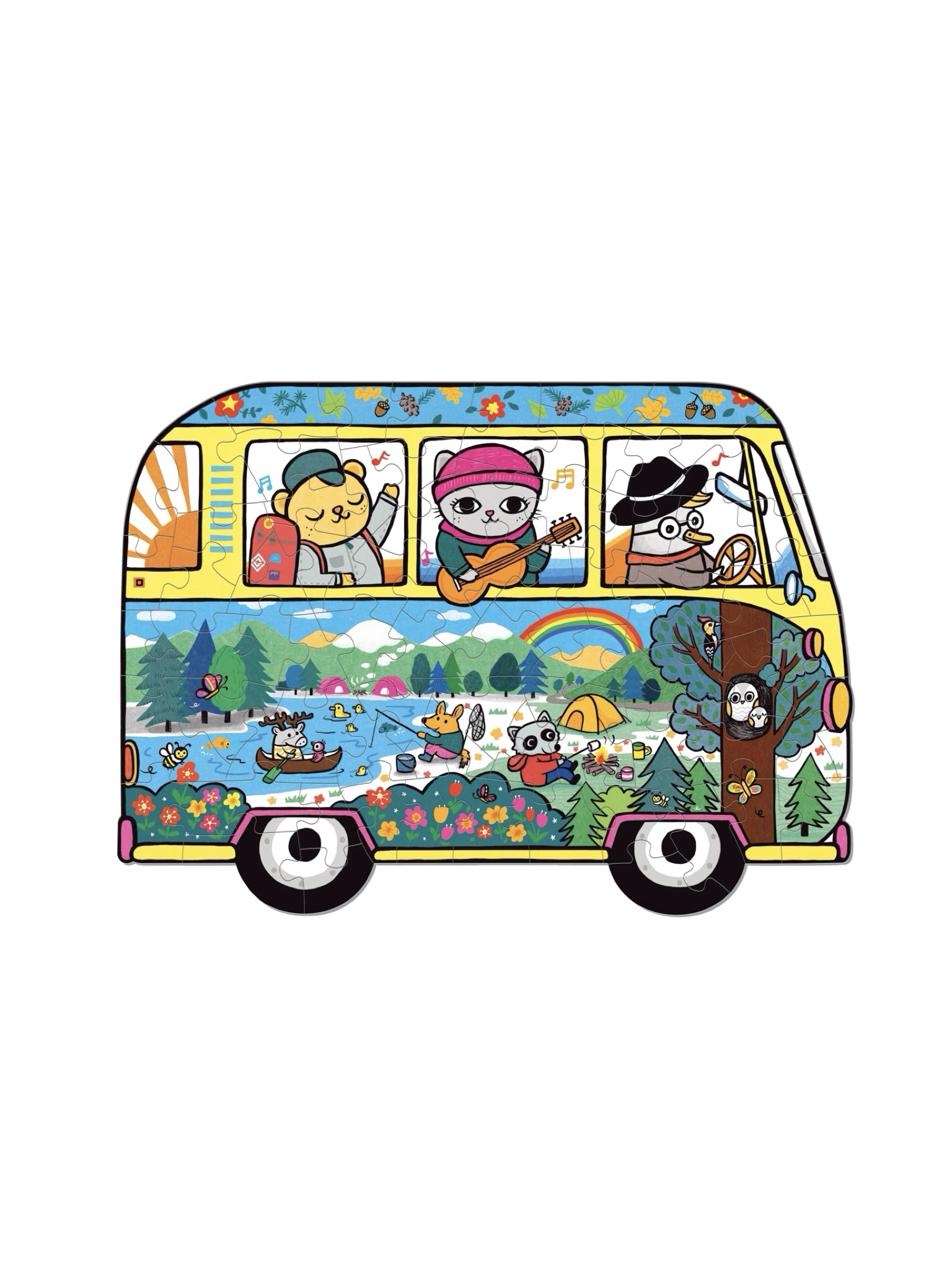Adventure Van 75 Piece Shaped Puzzle