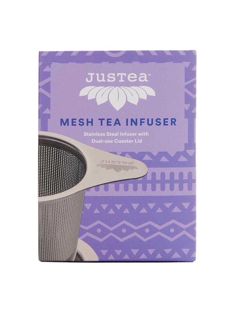 Tea Infuser with Dual-Use Coaster Lid - Tea Steeper Strainer