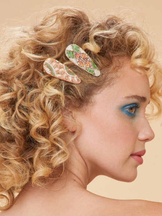 Sunny and Check Hair Clips