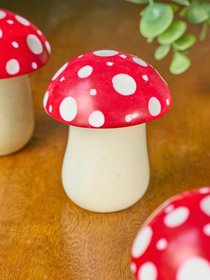 Soapstone Mushroom Trinket Dish