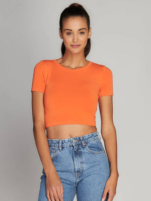Short Sleeve Bamboo Crop