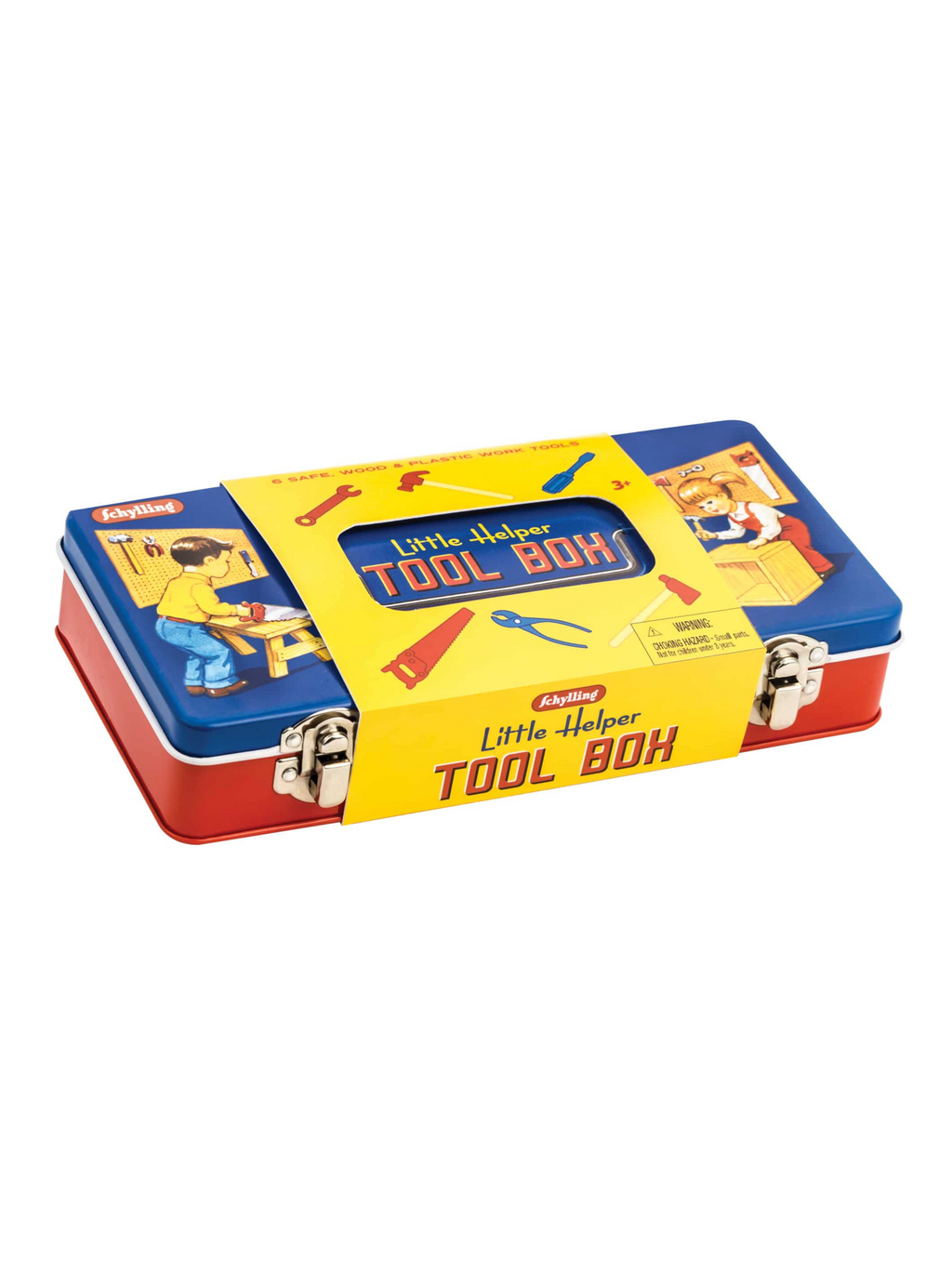 Tin Tool Box with Tools