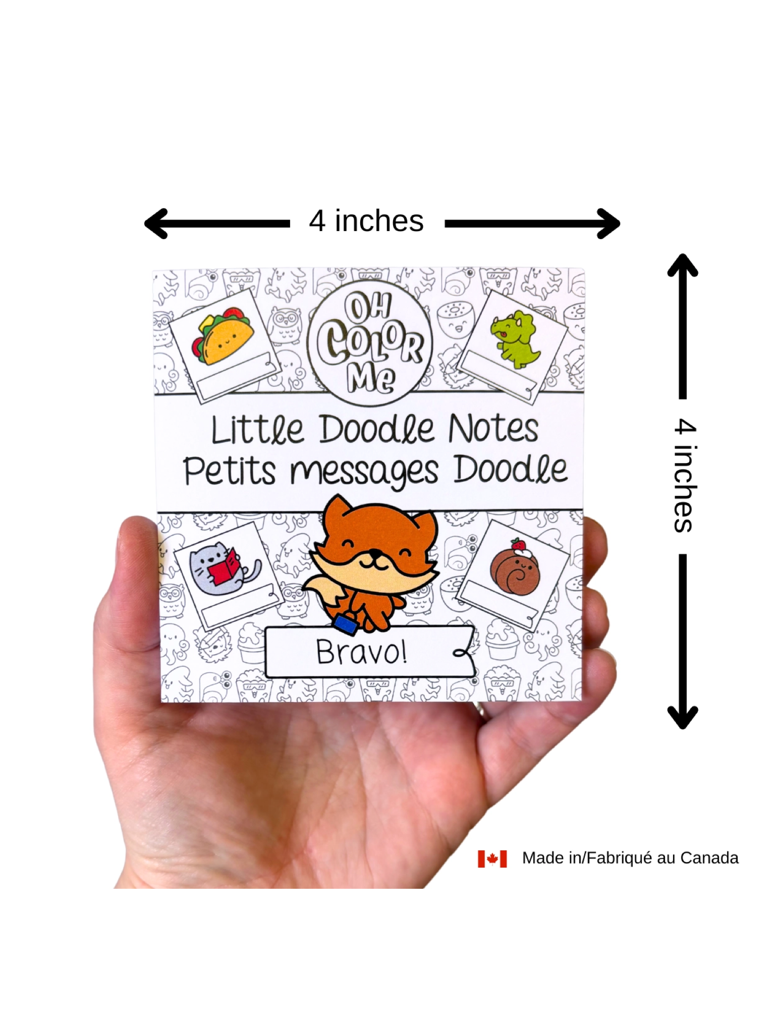 Little Doodle Notes, 4"x4", Lunch Notes