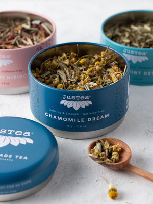 Herbal Tea Trio Tin & Spoon - Organic, Fair-Trade Tea Gift