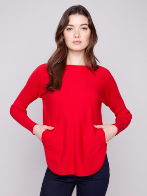 Mia Sweater- Crimson
