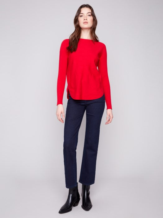 Mia Sweater- Crimson