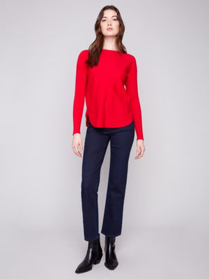 Mia Sweater- Crimson