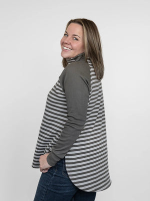 Dusk Sweater- Clay Striped
