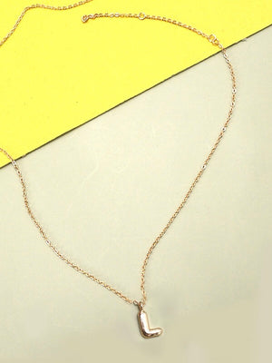 Bubble Letter Initial Necklace