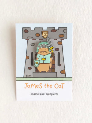 James the Cat- Knight Pin
