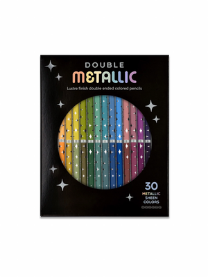 Double Metallic Coloured Pencil Set