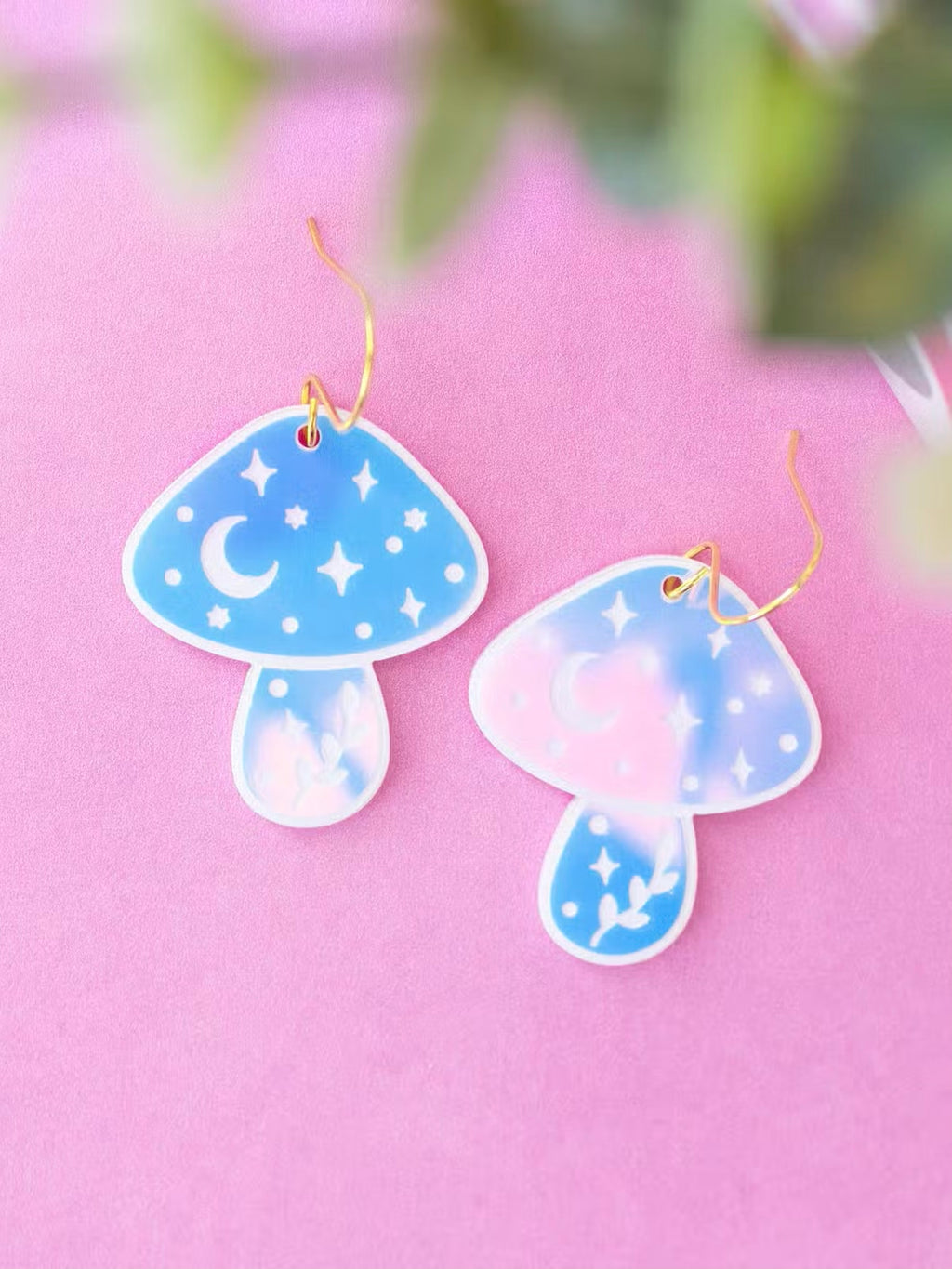 Acrylic Mushroom Earrings